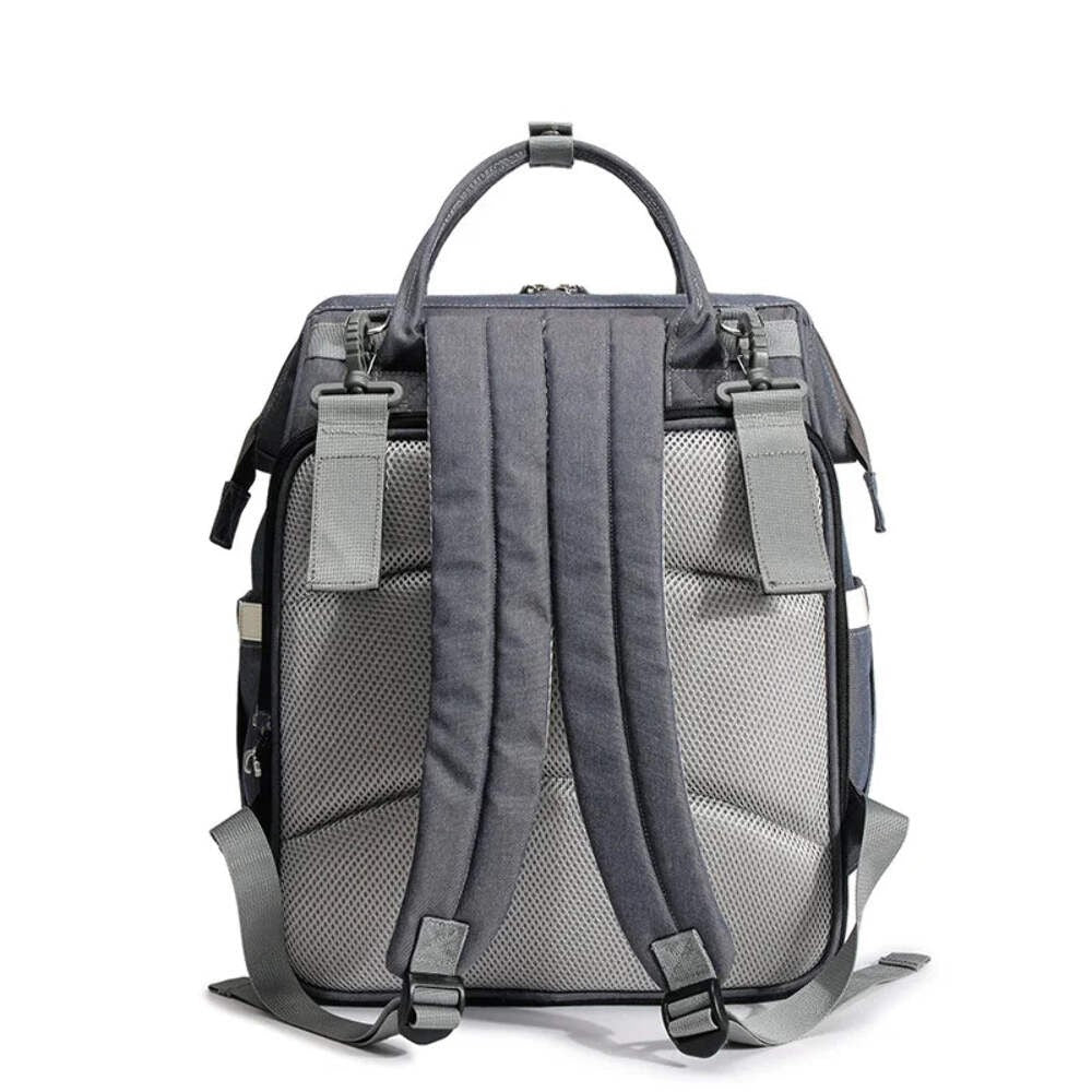 Baby Diaper Travel Backpack with Foldable Crib