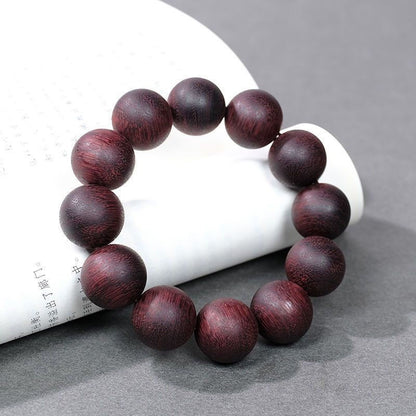 Vietnam Nha Trang Dragon Belly Frosted Red Agarwood Bracelet Red Earth Wood Bead