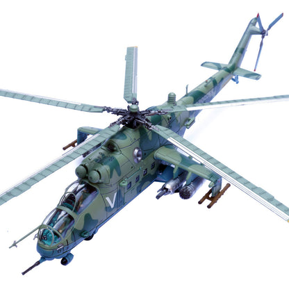 1/72 Scale Diecast Alloy Russian Army Mi-24V Helicopter Military Model Toy Gift
