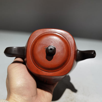 Chinese Yixing Zisha Clay Handmade Exquisite Teapot （四方竹韵 低款：顾景舟 )