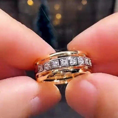 Anillos Sortijas Argollas De Compromiso Matrimonio Oro Para Mujer Hombres Unisex