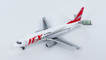2PCS 1:400 JAL JEX BOEING 737-400 Plane Airplane Diecast Aircraft Model