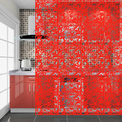 12Pcs Room Divider Partition Hanging Screen Wall Decals DIY Home Decor 15"