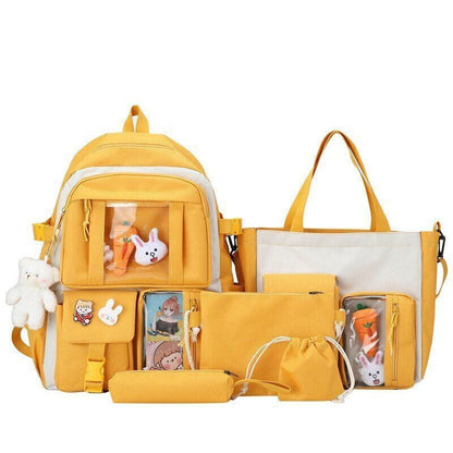 Women Backpack Multi Pockets Student Schoolbags Leisure Rucksack Backpack