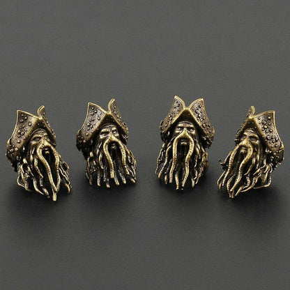Octopus Knife Beads Copper Pendant Brass Paracord Accessories Caribbean Pirates
