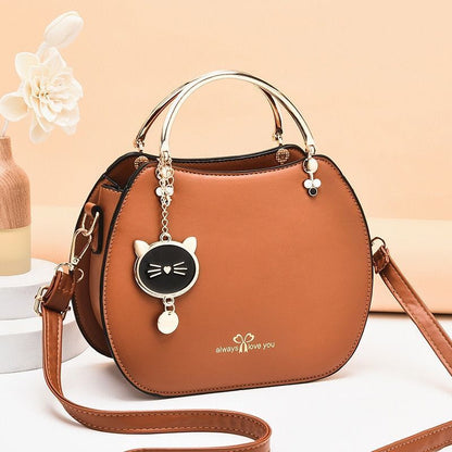 Tote Bag Synthetic Leather Handbags Small Crossbody Purses Polyester Shell Shape