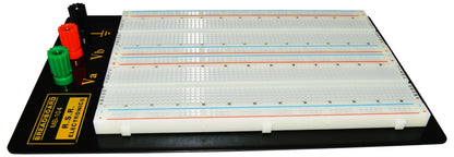 Solderless Breadboard with Metal Backplate - 1660 Tie Points, 3 Binding Posts