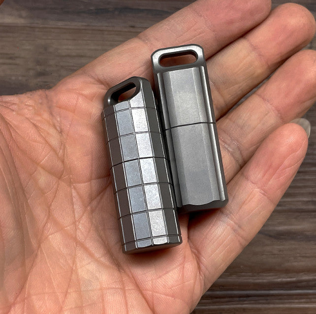 Titanium Waterproof Medicine Pill Bottles Necklace Pendants Perfume Bottles Box