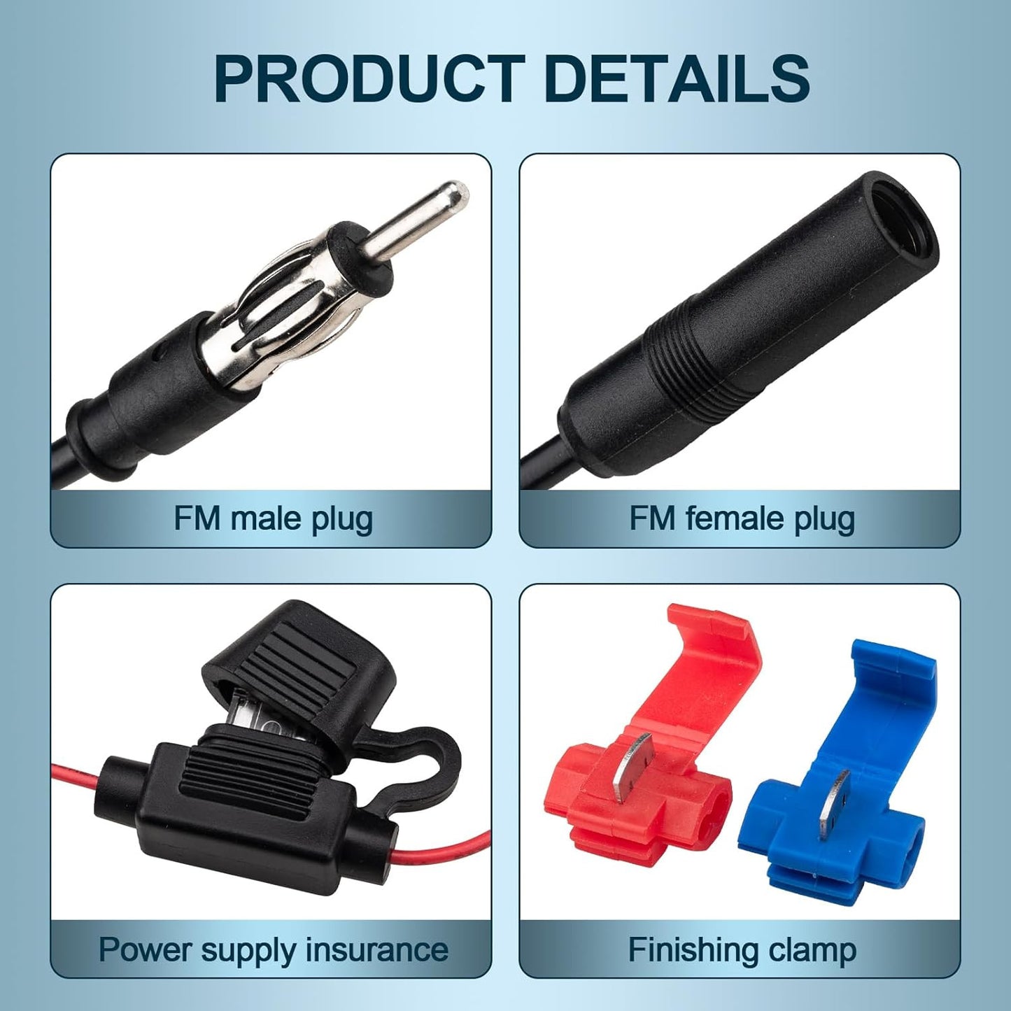 Car Auto Stereo FM & AM Radio Signal Antenna Aerial Signal Amp Amplifier Booster