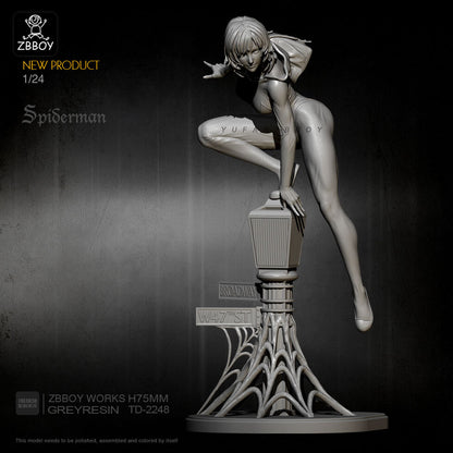 75mm resin figure model kit 1:24 Sexy Spider chivalrous woman TD-2248 garage kit