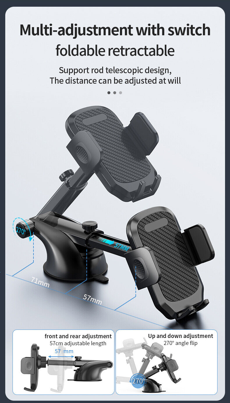 Universal Car Mount Phone Holder Stand Windshield For LG Stylo 3 4 5 6 Plus V20