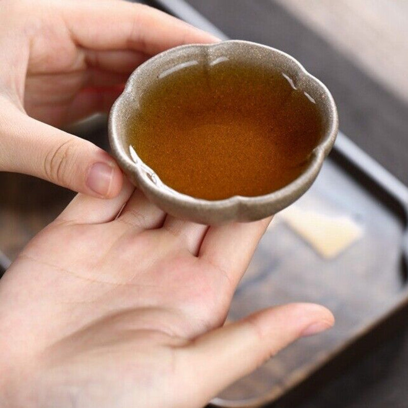 2pc Yixing Zisha Clay Tea Cup Handmade Marked Master Personal Kungfu Teacup