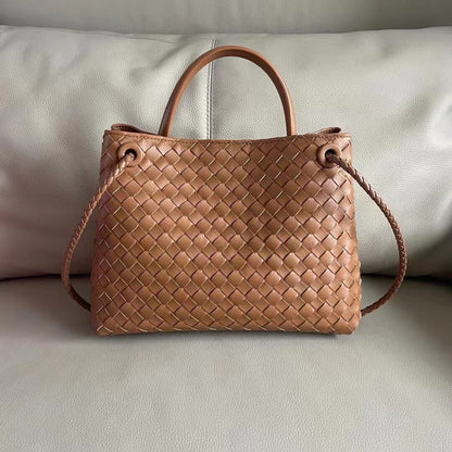 Rope Buckle Braided Tote Bag One Shoulder Portable Cross-body Women's Bag