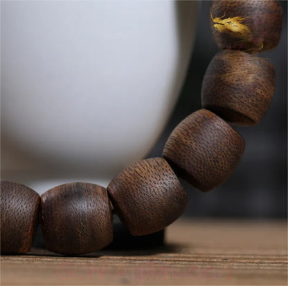 Natural Vietnam Nha Trang 白奇楠沉香 Agarwood Bracelets Buddhist Prayer Beads