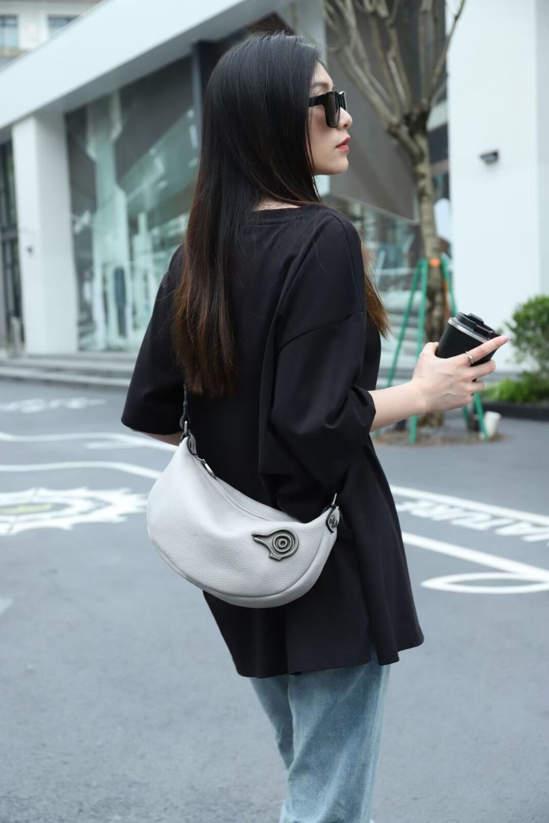 Soft Leather Bag Small Crossbody Handbags Vintage Shoulder Purse 29*16.5*6.5 CM