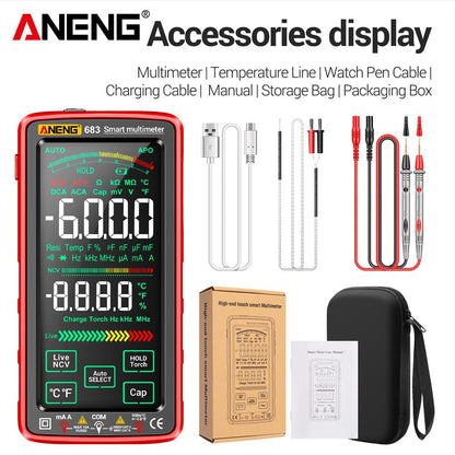ANENG6000 Counts Multimetro Smart Multimeter Touch Test Rechargeable Multitester