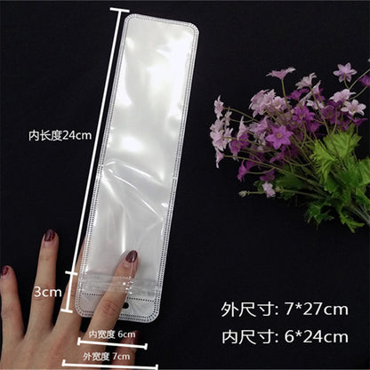 Pack of 50 Self Sealing PVC Plastic Bag Display Storage Watch Pouch Case 27x7cm