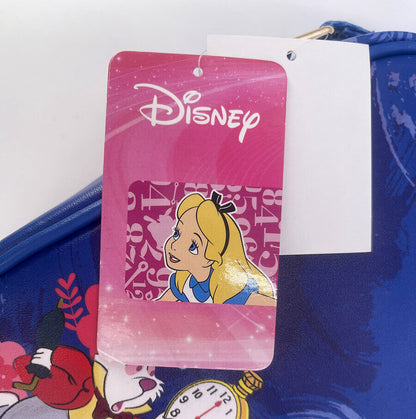 Disney 8.5" Lady Purse Rare Alice In Wonderland Faux Leather Crossbody Bag Blue