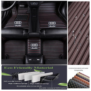 For Audi All Models Car Floor Mats Luxury Custom Waterproof Carpets Cargo Liners