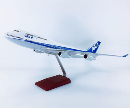 47CM 1:150 ANA BOEING 747-400 Passenger Plane Landing Gear Resin Aircraft Model