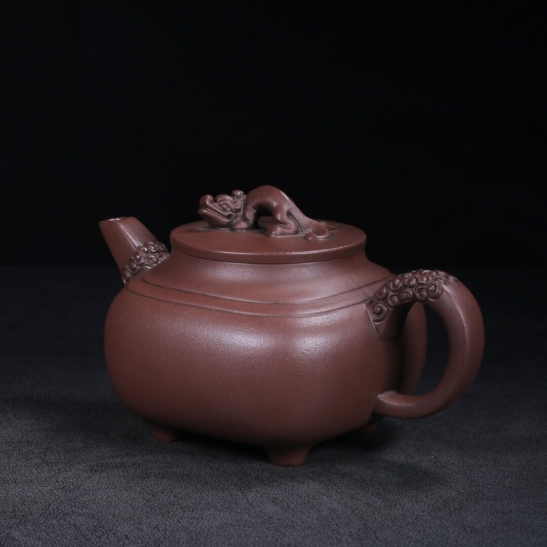 Chinese Yixing Zisha Clay Handmade Exquisite Teapot （四方 底款：金鼎商标）