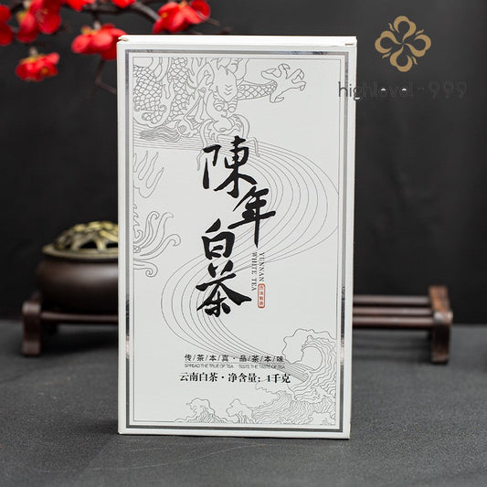 1kg Yunnan White Tea Brick High Mountain Tea Ancient Tree Tea Fruity Floral
