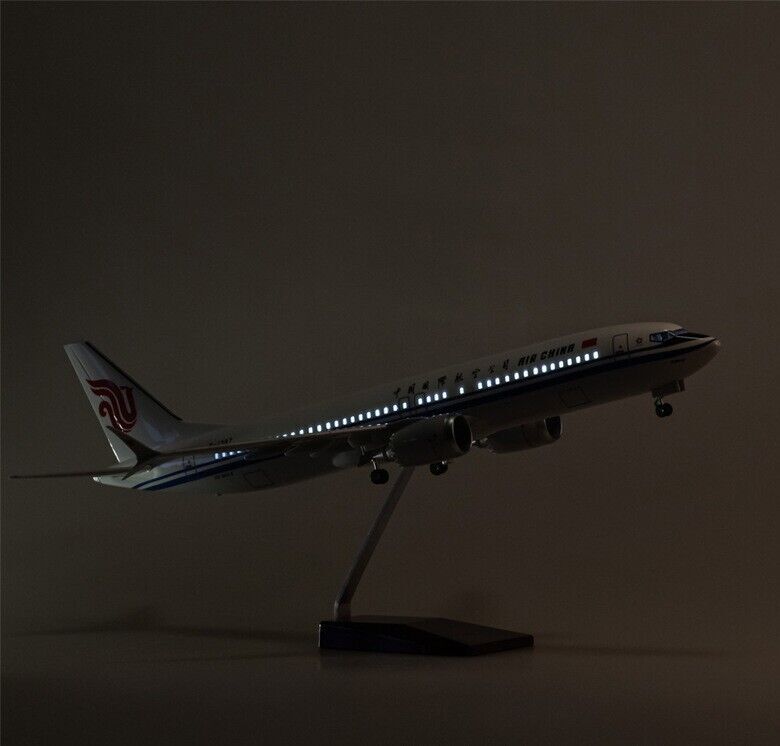 47CM AIR CHINA BOEING 737MAX Airplane Led Sound-controlled Light Resin Model