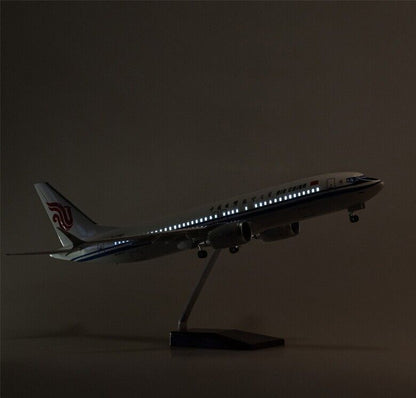 47CM AIR CHINA BOEING 737MAX Airplane Led Sound-controlled Light Resin Model