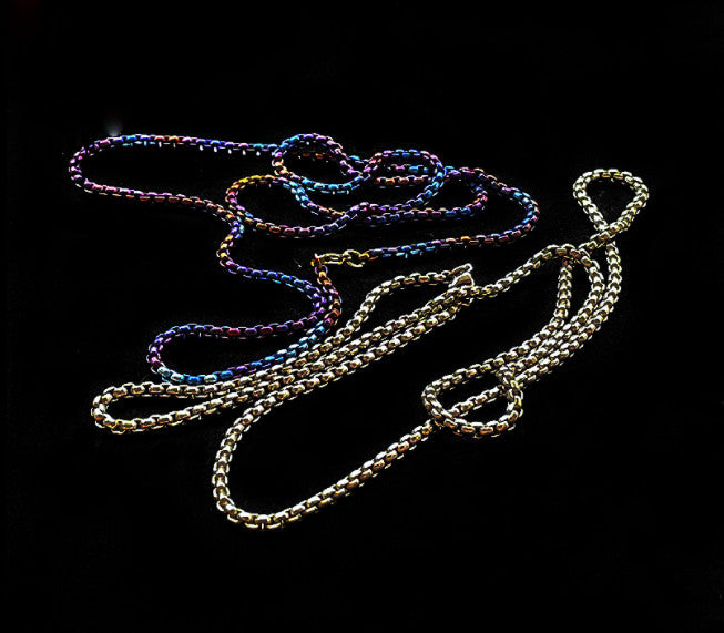 New Pure Titanium Alloy Necklace Chain Dog Tag Pendant Chain Necklace