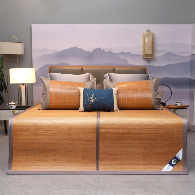 Bamboo Mat Thin Sleeping Mat For Bed Queen King Size Double Faces Folding China