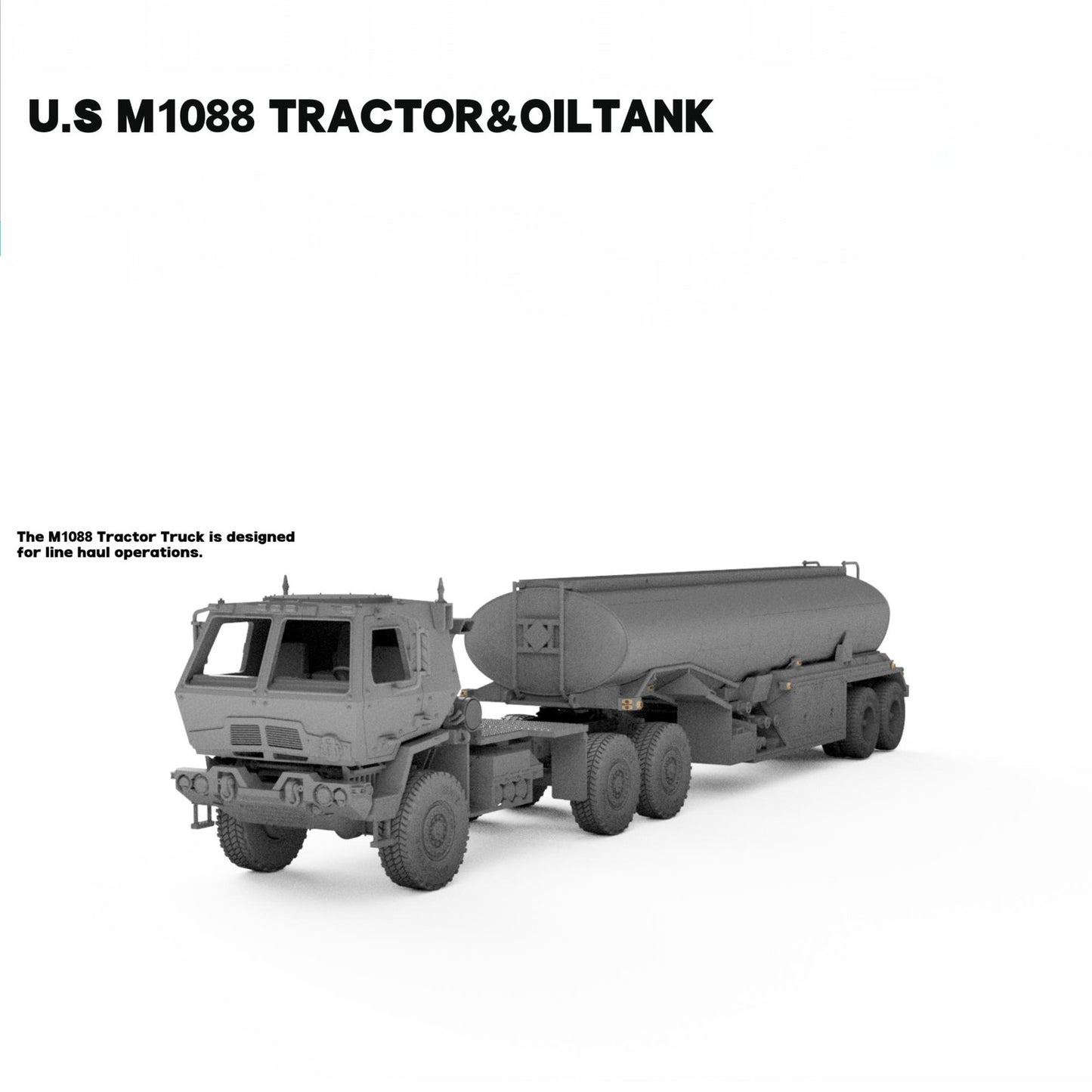1/144U.S. Army FMTV Series M1088 Tanker 3D Printed Model (Unpainted Painted DIY)