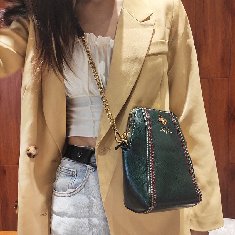 Women Shoulder Bag Genuine Leather Crossbody Bag Black Red Leather Tote Handbag