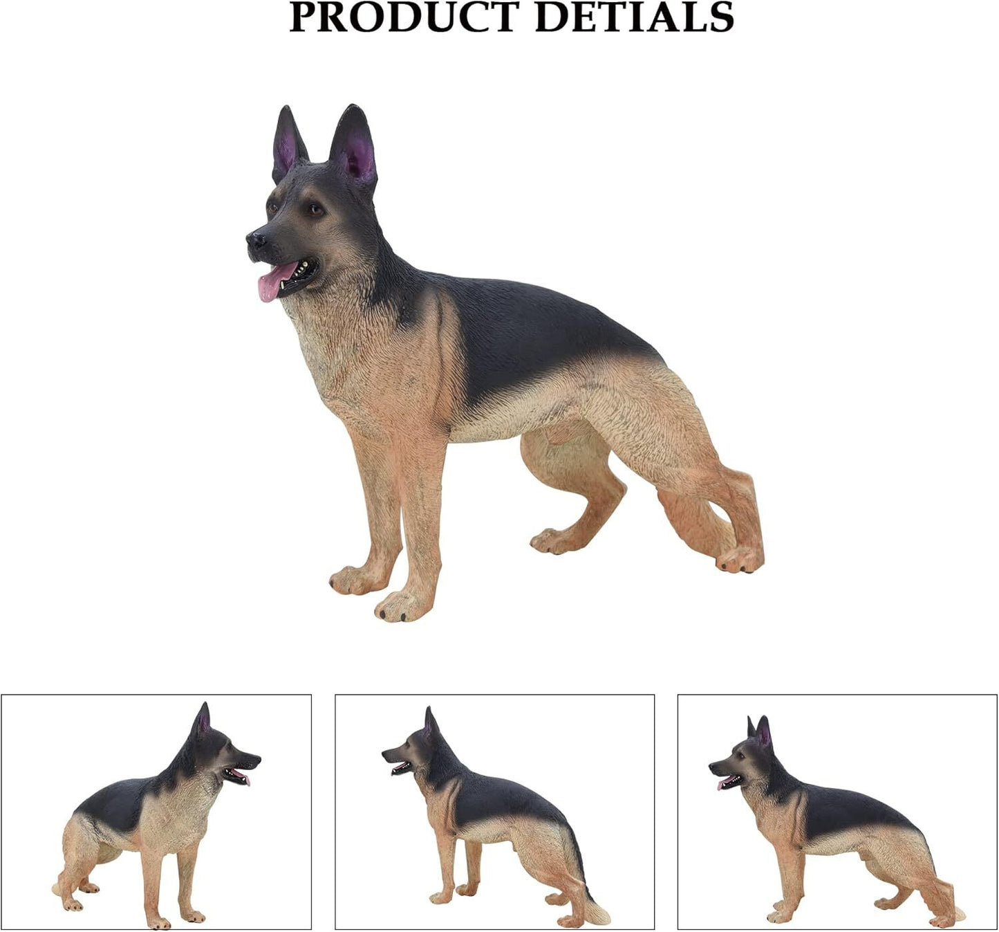 8inch Hand Painting Dog Realistic Figures German Shepherd Toy Animal Figurine