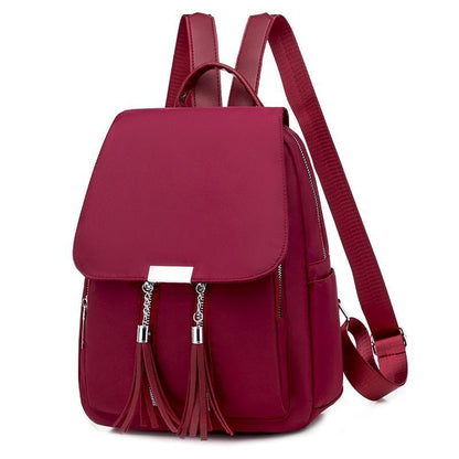 Backpack Shoulder Bag Oxford Traveling Student Book Purses Polyester 1 PC Khaki