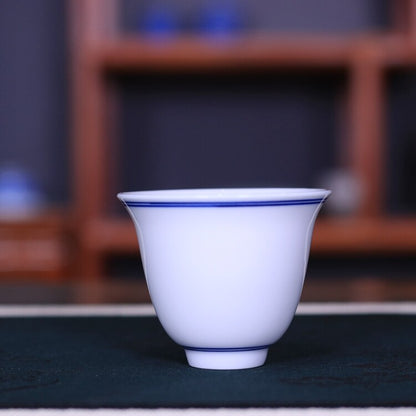 2.5" Collect Chinese White Glaze Porcelain White Glaze 70cc Cup