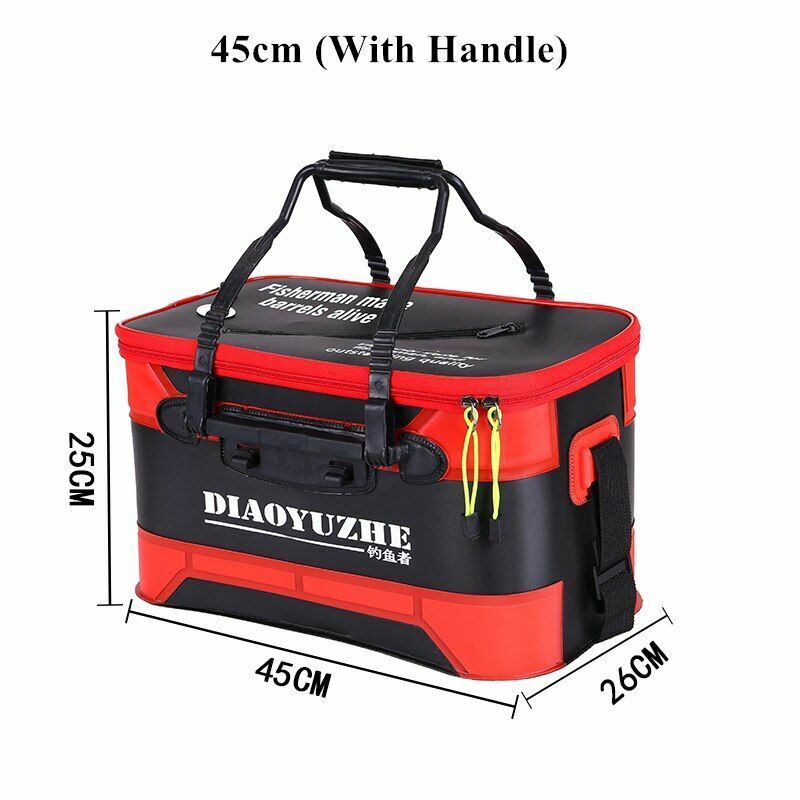 Fishing Bag Thicken Folding Bucket Portable Live Box Storage Outdoor Waterproof