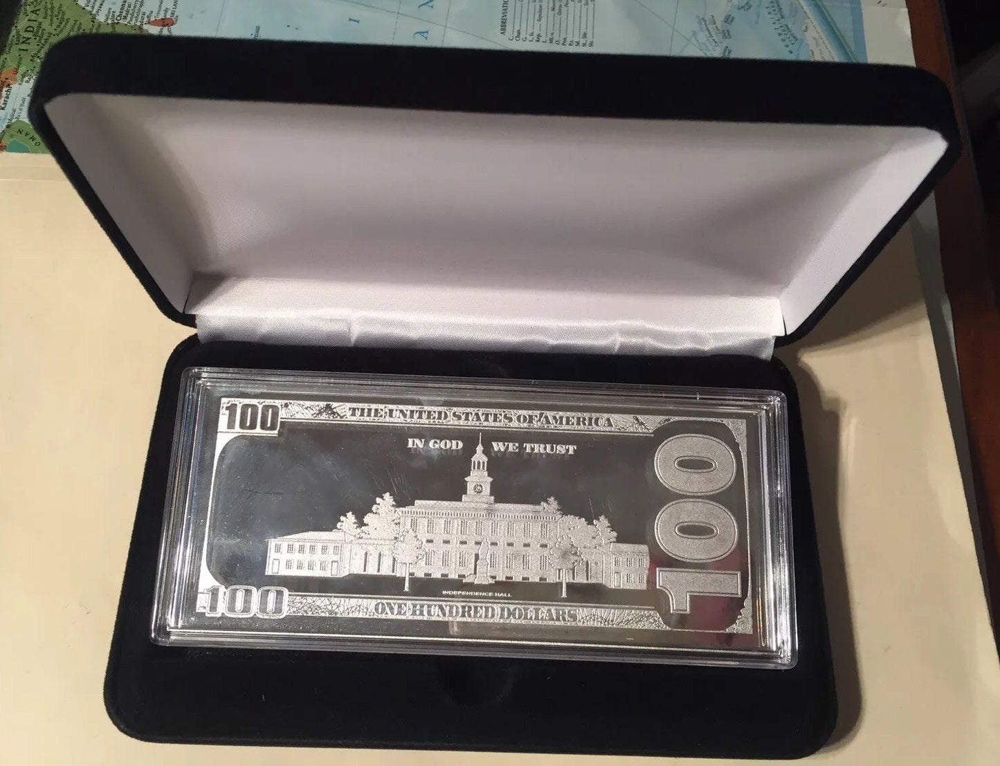 2011 SILVER FRANKLIN $100 Federal Reserve Note .999 Fine Silver Proof 4oz W/BOX