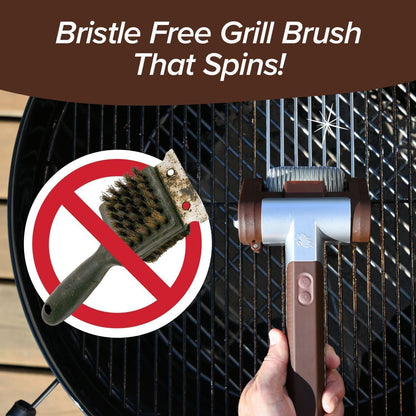 Electric Grill Cleaner Bristle Free, Spinning BBQ Grill Brush