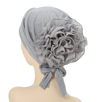 Beanie Turban Hat Pan Flower Hat Flower Hat Toe Cap Muslim Versatile Stretch