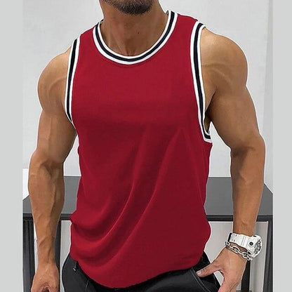 Men's Sleeveless Muscle Tank Top Shirt Arm Top Tank Top Fitness Bib Shirt GYM