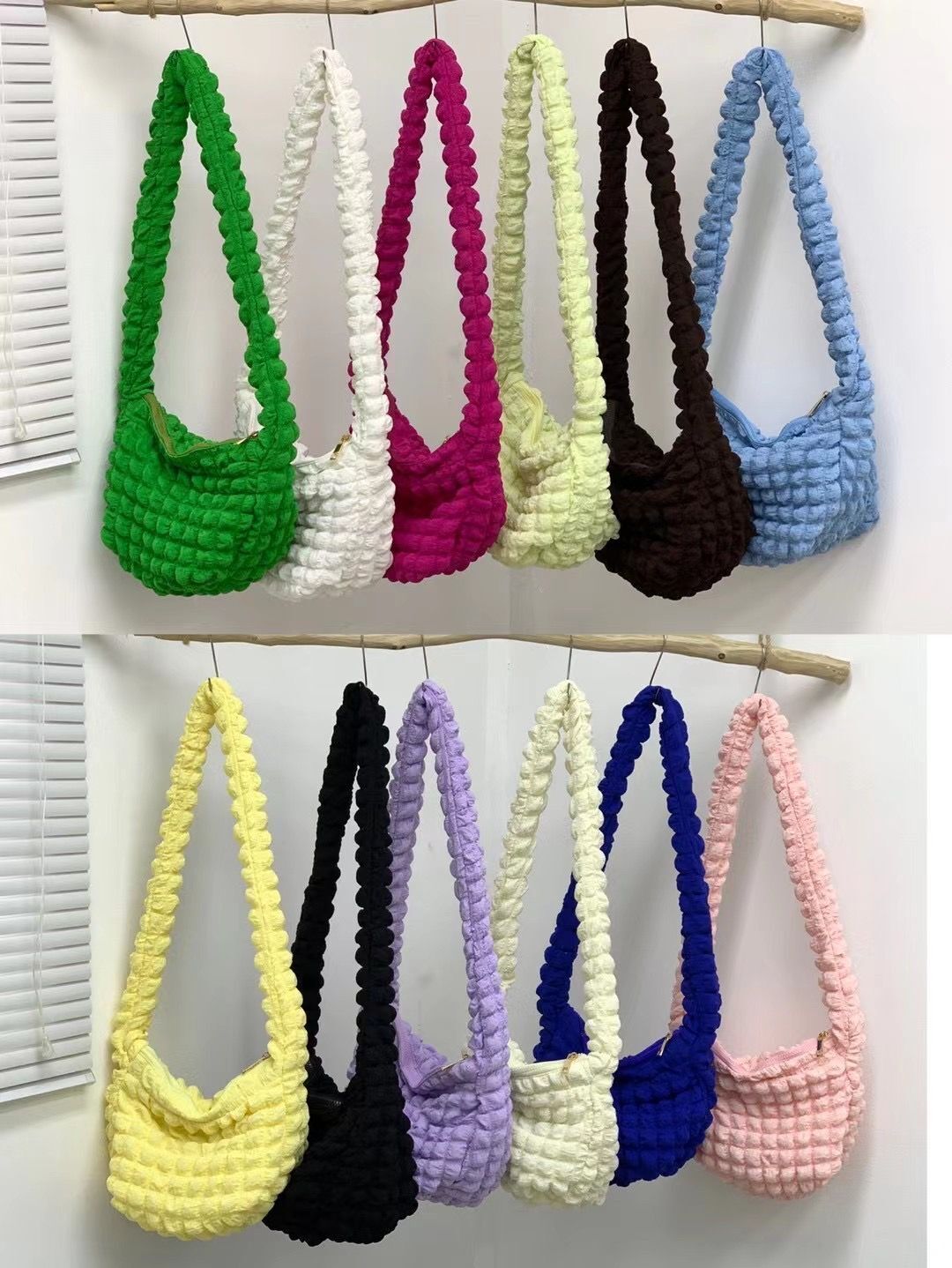Puffy Crossbody Bags Nylon Quilted Shoulder Bag Small Tote Purses 30*24.5 CM 1PC