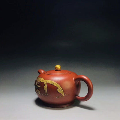 Chinese Yixing Zisha Clay Handmade Exquisite Teapot （芙蓉珠 底款：惠逸公 ）