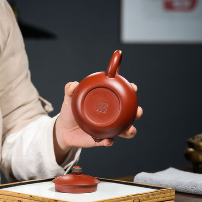 5.35" Chinese Yixing Zisha Xishi Pot Marked Teapot Ball Shaped Infuser Holes New