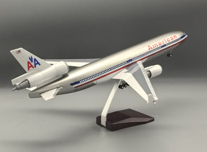 47CM 1:130 American MD-11 Plane Led Sound-controlled Light Resin Aircraft Model