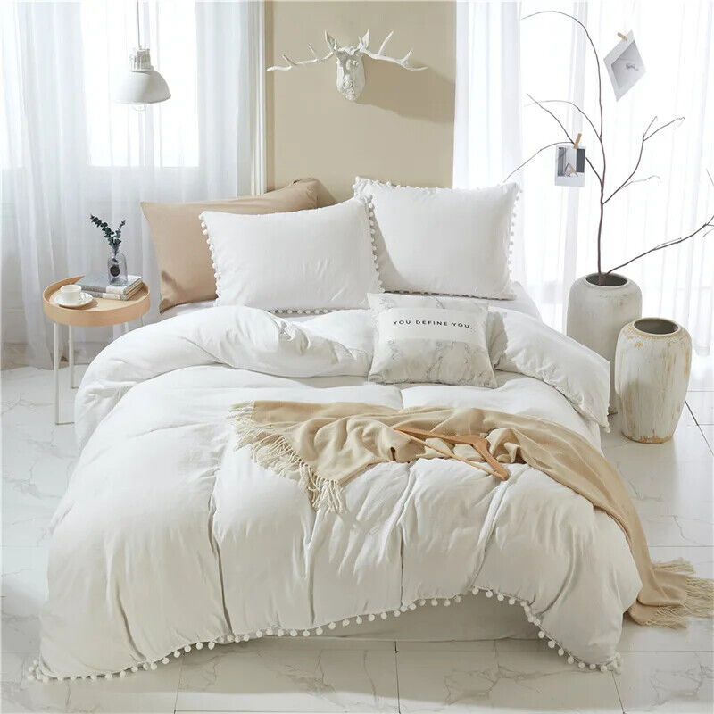 Bedding Set Queen Home Tassel Bed Cover Sets Size Duvet Cover No Sheet