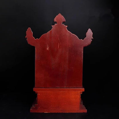 Oak Buddhist Niche Worship Desk Shrine Removable Retro Buddha Base Ornament
