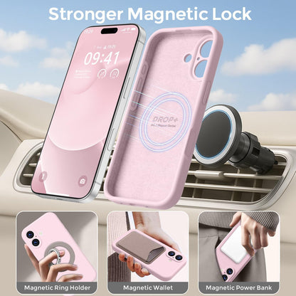 Magnetic for Iphone 17 Case [Compatible with Magsafe] [Premium Silicone Satin-Sm