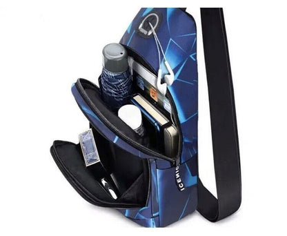 USB Charging Sport Sling Anti-Theft Shoulder Bag Crossbody Bags Chest Daypack