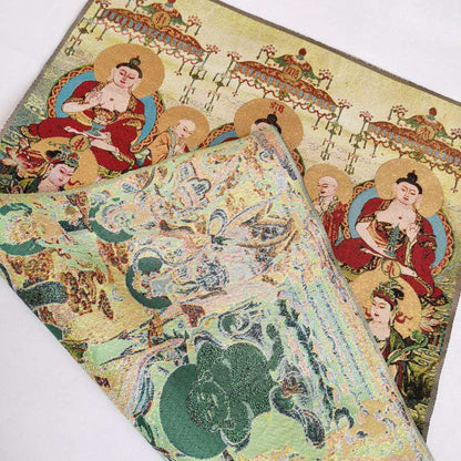 36"in Tibet Tibetan Cloth Silk Buddhism 10000 Buddha Picture Tangka Thangka