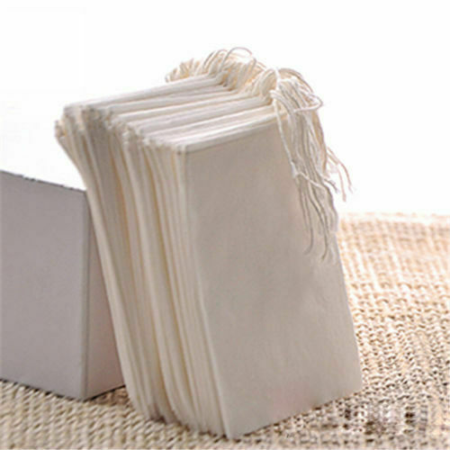 100 PCS 2"x3" Mini Cotton Muslin Drawstring Reusable Bags Bath Soap Herbs Tea